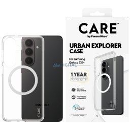 Case CARE Urban Explorer Transparent w. Black Qi for Samsung Galaxy S26 Plus transparent