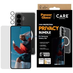 Zestaw ochronny CARE by PanzerGlass Privacy 3w1 Etui+Szkło+Lens do Samsung Galaxy S26