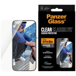 Tempered glass PanzerGlass Screen Protector Classic fit w. EasyAligner for iPhone 18 Pro Max