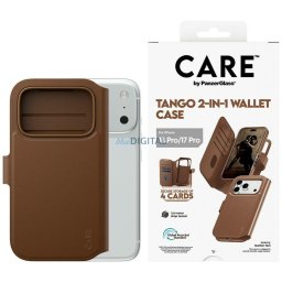 Case CARE by PanzerGlass Tango 2w1 Wallet Case MagSafe for iPhone 18 Pro / 17 Pro brown