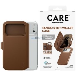 Case CARE by PanzerGlass Tango 2w1 Wallet Case MagSafe for iPhone 18 Pro Max / 17 Pro Max brown