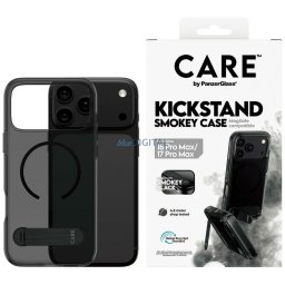 Case CARE by PanzerGlass Kickstand w. Black MagSafe for iPhone 18 Pro Max / 17 Pro Max smokey