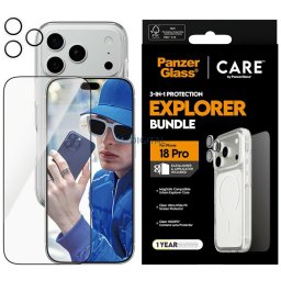 Protective set CARE by PanzerGlass Flagship 3-in-1 Case+Glass+Lens for iPhone 18 Pro