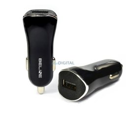 Ład. sam. Beline 1xUSB 1A czarna/black(only head)