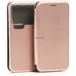 Beline Book Magnetic Case for Xiaomi 17 Pro, Rose Gold