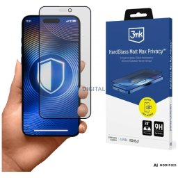 3MK HardGlass Matt Max Privacy Tempered Glass for Apple iPhone 16 Pro Max