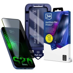 3MK HardGlass Max Privacy Privacy Glass for Samsung Galaxy S26 Black