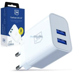 3MK FlowPower Wall Charger 2xUSB-A 10W 2.4A White