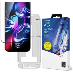 3MK HardGlass Max Tempered Glass with Applicator for Samsung Galaxy S26+ Black