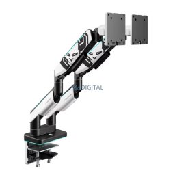 Diablo RGB X-Arm Dual 35" Dual Monitor Mount white and black