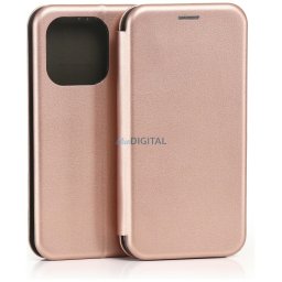 Beline Book Magnetic Case for Realme 16 Pro, Rose Gold