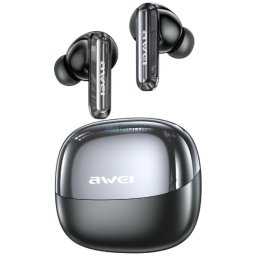 Wireless headphones T229 ANC AI with a charging dock gunmetal