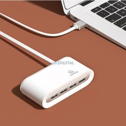 USAMS Adapter HUB 4xUSB 2.0biały/white SJ238FX01 (US-SJ238)