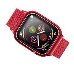 USAMS Pasek z etui Apple Watch 4/5/6/7/SE 40/41mm. czerwony/red ZB73IW3 (US-ZB073)