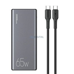 USAMS Powerbank PB59 30000mAh 65W 2xQC3.0 + PD Fast Charge black CMXLOGTC01 (US-CD165) + U cable