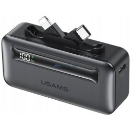 Powerbank USAMS XB-Series CD233 5000mAh PD 20W with cable USB-C / Lightning silver
