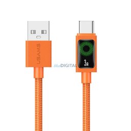 Cable USAMS U92 18W USB-C to USB-A 1.2m orange