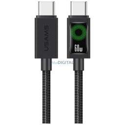 Cable USAMS U92 60W USB-C to USB-C 1.2m black