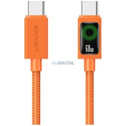 Cable USAMS SJ773 PD 60W USB-C/USB-C 1.2m orange
