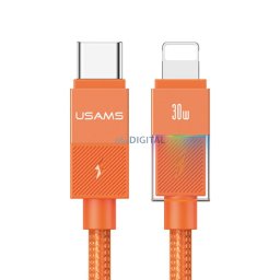 Cable USAMS U93 30W USB-C to Lightning 1.2m orange
