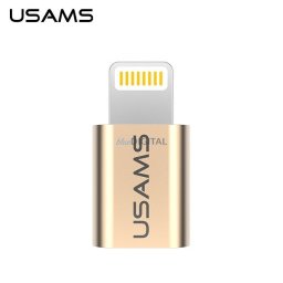 USAMS Adapter microUSB-Lightningzłoty/gold IPTMIC01 (US-SJ014)