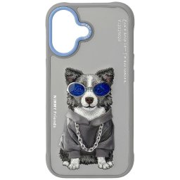 Case Nimmy Glasses Cool Dog for iPhone 17 grey