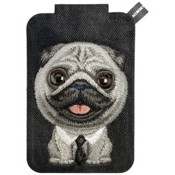 Magnetic phone wallet stand Nimmy New Big Eyed Cute Pets 2.0 Dog black