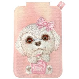 Magnetic phone wallet stand Nimmy New Big Eyed Cute Pets 2.0 Dog pink