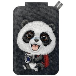 Magnetic phone wallet stand Nimmy New Big Eyed Cute Pets 2.0 Panda black