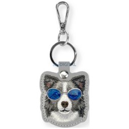 Case locatorr Nimmy Glasses Cool and Cute Dog grey