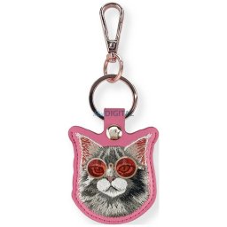 Case locatorr Nimmy Glasses Cool and Cute Cat pink