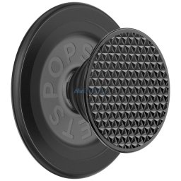 PopSockets Round Aluminum Triangle Knurl Grip MagSafe phone grip and stand black