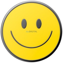 PopSocckets PopTop Combo Enamel Be Happy phone grip and stand yellow