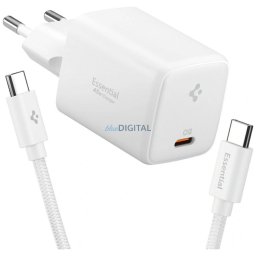 Wall charger Spigen Essential EE451EU 45W USB-C + cable USB-C/USB-C white