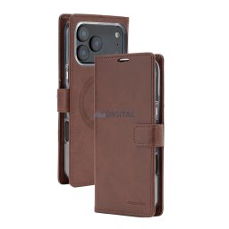 Mercury BlueMoon Diary MagSafe Case for iPhone 17 Pro Max / 18 Pro Max Brown