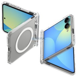 Etui Spigen Ultra Hybrid Pro MagSafe do Samsung Galaxy Z Flip8 przezroczysto biały