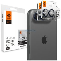 Spigen Glas.Tr Camera EZ FIT Optik Pro camera lens protector for Apple iPhone Duo black