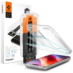 Spigen Glas.TR EZ FIT PRO HD tempered glass for Apple iPhone 18 Pro / 17 Pro / 17 / 16 Pro transpare