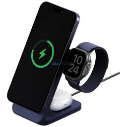 Wireless charger Energea MagTrio 2 3-in-1 Qi2 25W foldable blue