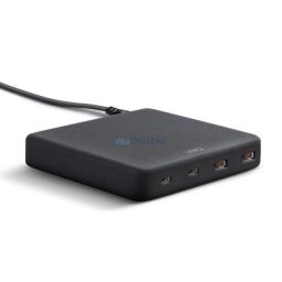 UNIQ HUB Surge Mini Charger 100W charcoal black 2xUSB Quick Charge 3.0 + 2xUSB-C PD 3.0 (LI