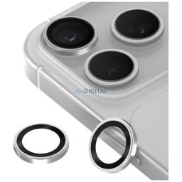 UNIQ Optix Prime Camera Lens Protector for iPhone 18 Pro / iPhone 18 Pro Max silver with applicator