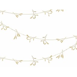 Karácsonyi girland GOLD MISTLETOE 5 m, arany