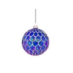 Üveg karácsonyi dísz ENCHANTED 10 cm, kék
