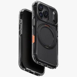Uniq Swivix Apple iPhone 18 Pro / 17 Pro tok gyűrűs telefontartóval, MagSafe, 360 fokban forgatható, fekete