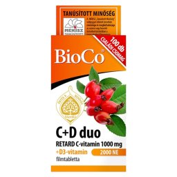 C+D Duo Retard C-vitamin 1000mg + D3-vitamin 2000NE tabletta 100db BioCo