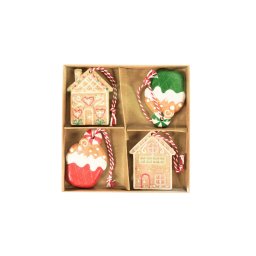 4 db-os karácsonyi dísz szett WINTER SWEETS 6 cm
