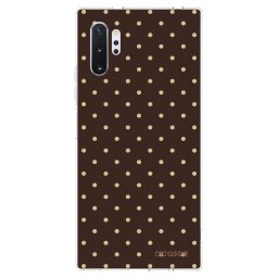 Átlátszó szilikon tok az alábbi mobiltelefonokra Samsung Galaxy Note 10+ N975F - Vanilla Dots & Chocolate