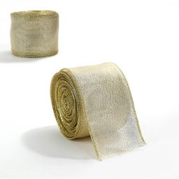 Karácsonyi szalag GOLDIE 6,3 cm x 2 m, arany