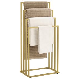 Törölközőtartó LINESTRO fémből 4 karral 93x45cm, arany