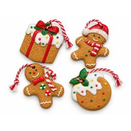 Szett 4 db karácsonyi dísz COOKIE CHRISTMAS 6 cm